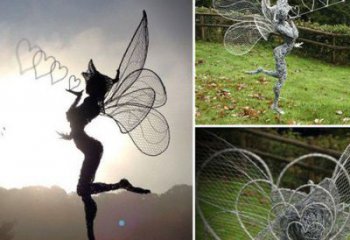 小精靈雕塑，抽象卡通雕塑，美陳人物擺件