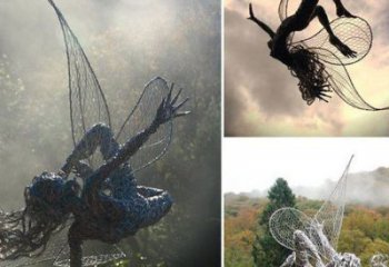 小精靈雕塑，抽象卡通雕塑，美陳人物擺件