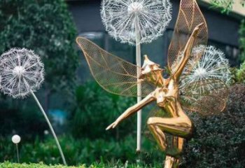 小精靈雕塑，抽象卡通雕塑，美陳人物擺件