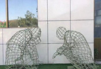 鏤空對弈雕塑標準，廣場雕塑，鐵藝民俗人物雕塑供給