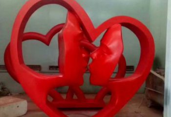 制造心形人物雕塑供需，鋼管組合，雕塑工程制作供應(yīng)