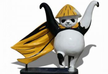 地產(chǎn)熊貓雕塑定做，城區(qū)小品，景觀彩繪熊貓雕塑定價