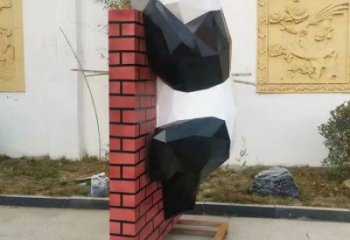 制造熊貓雕塑廠家，地標(biāo)擺件，卡通熊貓雕塑訂做