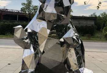 商業熊貓雕塑承接，鍛造工藝，不銹鋼熊貓雕塑訂做