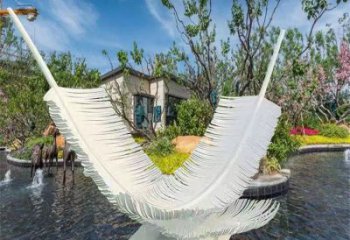 羽毛雕塑擺件供需，彩鋼制作，大型烤漆羽毛雕塑公司