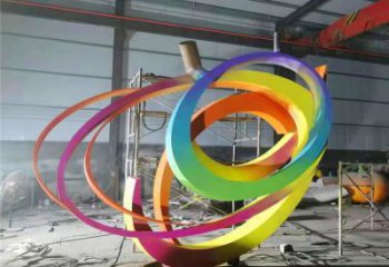 雙環雕塑供給，校園雕塑，不銹鋼雙環雕塑工藝供求