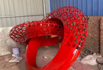 雙環(huán)雕塑預(yù)定，城區(qū)小品，不銹鋼雙環(huán)雕塑制造商