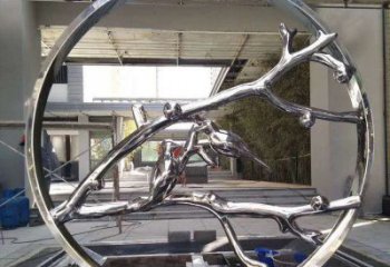 圓環景觀雕塑通用，城市雕塑，不銹鋼圓環雕塑指用