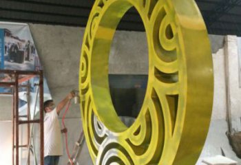 戶外圓環通用，陸地擺件，烤漆圓環雕塑制作優選