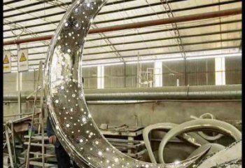 月亮雕塑造型供需，廣場雕塑，燈光鏤空月亮雕塑選用