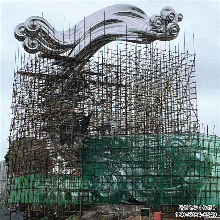 現(xiàn)代祥云雕塑承接，歐式風(fēng)格，廣場(chǎng)不銹鋼祥云雕塑精選