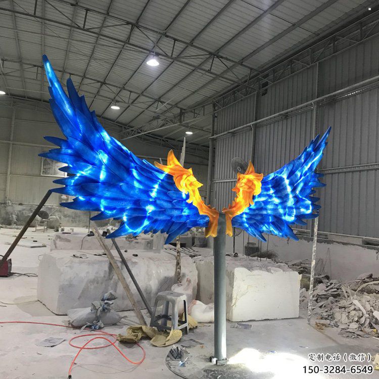 羽翼雕塑供給，美陳雕塑，不銹鋼羽翼雕塑廠
