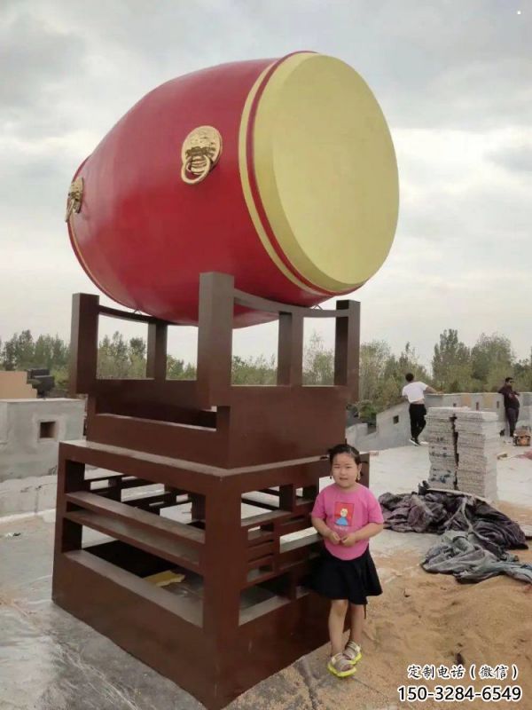 商場鑼鼓雕塑常用，公園小品，房地產不銹鋼鑼鼓雕塑生產商