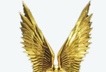 制造鳥翅雕塑定價(jià)，地標(biāo)擺件，烤漆不銹鋼鳥翅雕塑精選