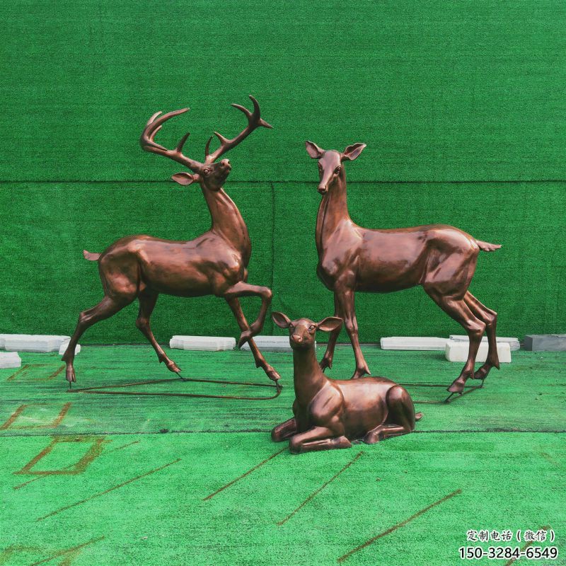武威銅小鹿雕塑批發(fā)，鍛造工藝，小鹿銅雕塑承接