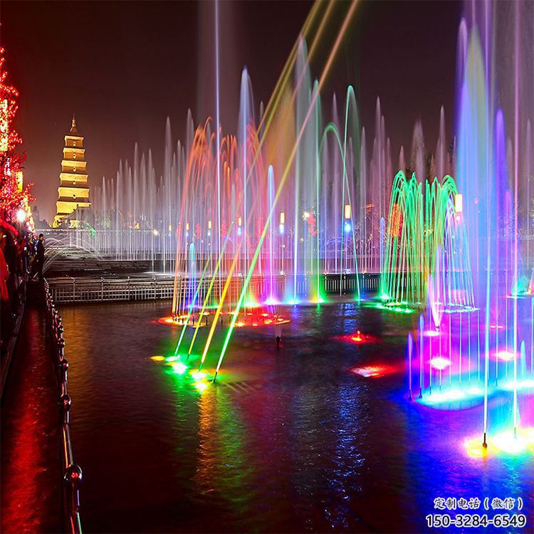 張掖選定噴泉雕塑，燈光數(shù)控效果，水景藝術(shù)雕塑