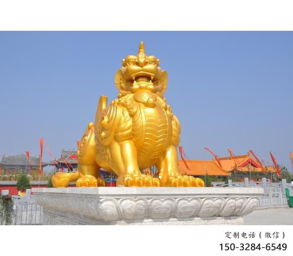 柳州廣場貔貅雕塑，動物彩繪雕塑，抽象效果