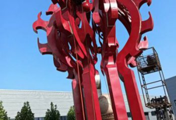 安慶火球雕塑，精神堡壘火球雕塑落地展示