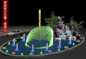 六安旱地漂浮噴泉雕塑，水景藝術噴泉雕塑生產(chǎn)商