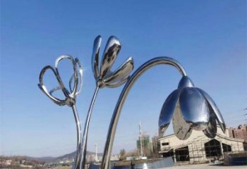 漳州百合花雕塑承接，城市裝飾，大型不銹鋼百合花雕塑公司