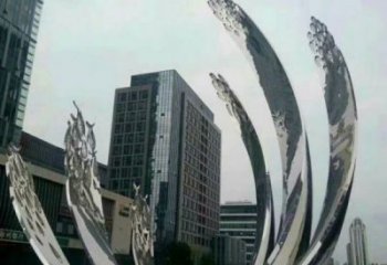 倉山地面噴泉雕塑小品，圓環(huán)結構概念，旱地水景噴泉體系