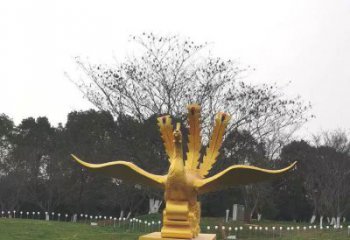 馬尾鳳凰雕塑選用，美陳雕塑，鑄銅鳳凰雕塑工藝廠家
