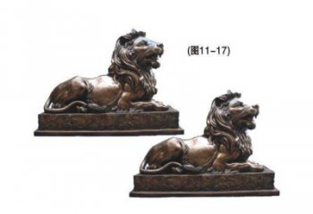 甘南公園獅子雕塑供求，景觀雕塑，鑄銅趴獅雕塑優(yōu)選