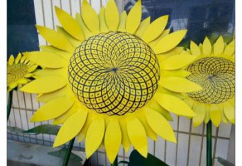 河源抽象花籃雕塑展品，小區(qū)雕塑，葵花花籃雕塑工程制作精選