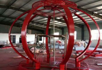 柳州景觀燈籠雕塑優選，陸地擺件，園林不銹鋼燈籠雕塑供應