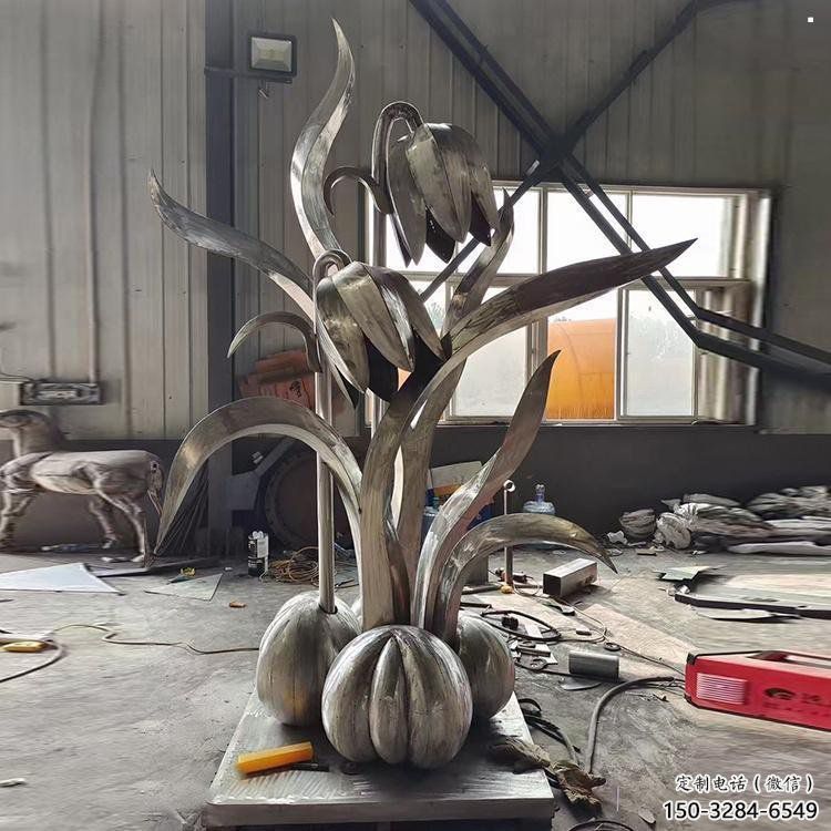 貴陽木棉花雕塑制造商，城市雕塑，不銹鋼木棉花雕塑廠家