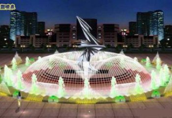 花溪水景搖擺噴泉雕塑，循環(huán)噴水模式噴泉雕塑加工