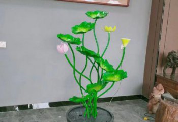 文昌荷花雕塑異型優選，城市裝飾，展示荷花雕塑定做