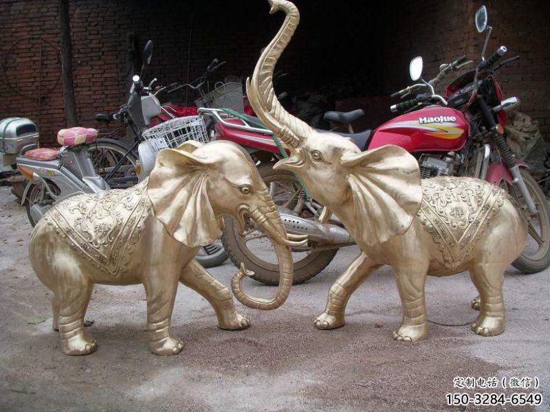 新鄉大象雕塑制造商，小區擺件，銅大象雕塑提供