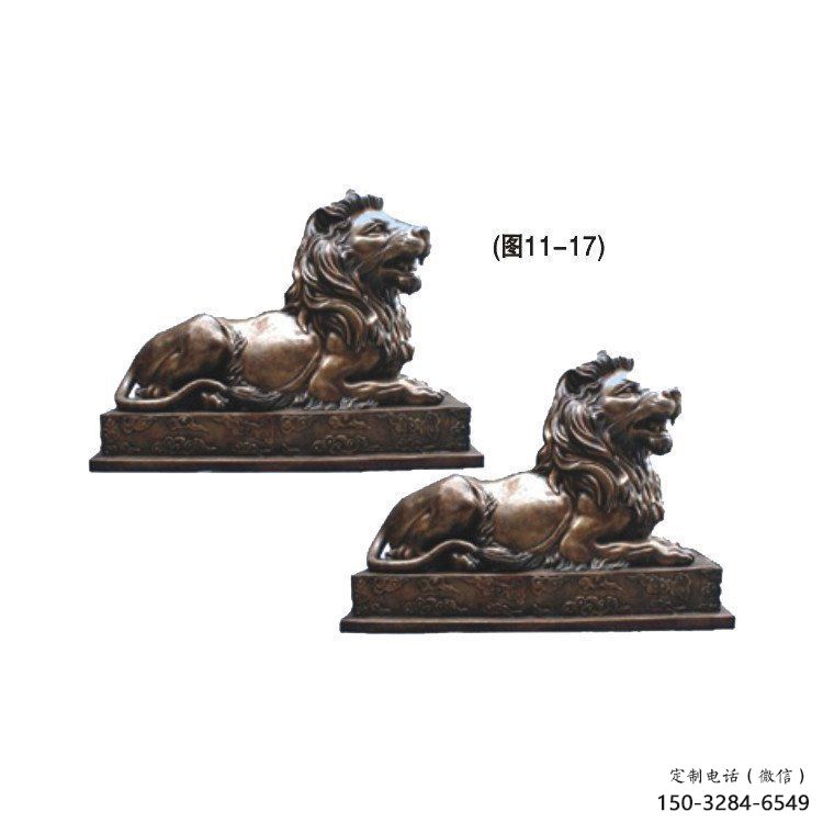 荊州公園獅子雕塑供求，景觀雕塑，鑄銅趴獅雕塑優(yōu)選