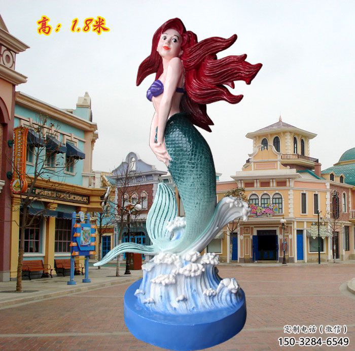 白城水景美人魚雕塑