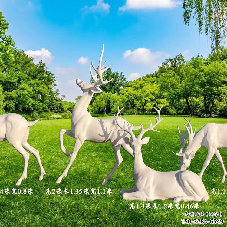 玄武梅花鹿雕塑定價，景觀概念，玻璃鋼梅花鹿雕塑預定
