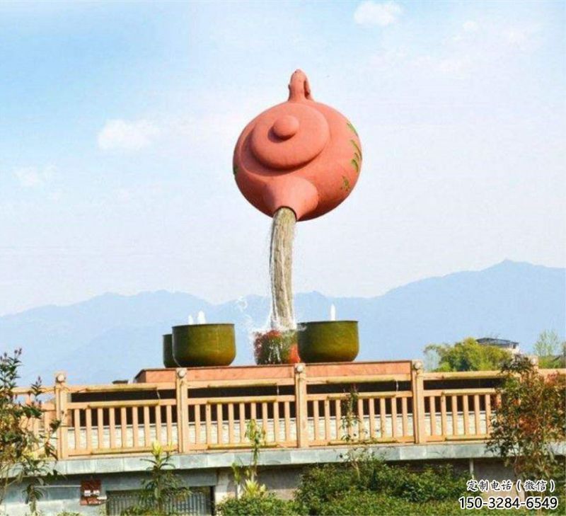 常州公園天壺雕塑工廠，不銹鋼材質，圓雕形式