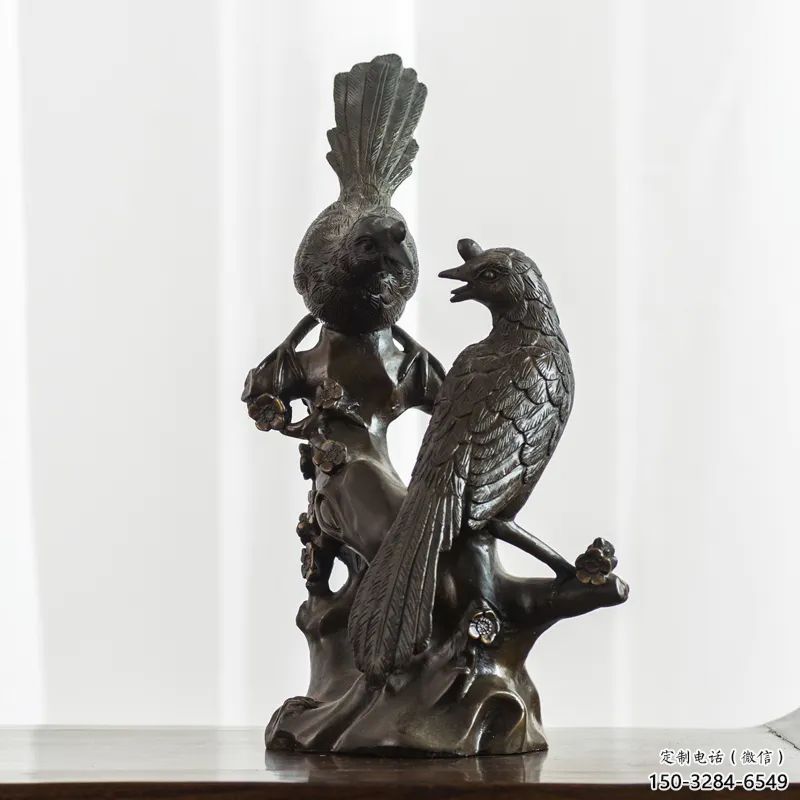 鎮(zhèn)江園林喜鵲雕塑