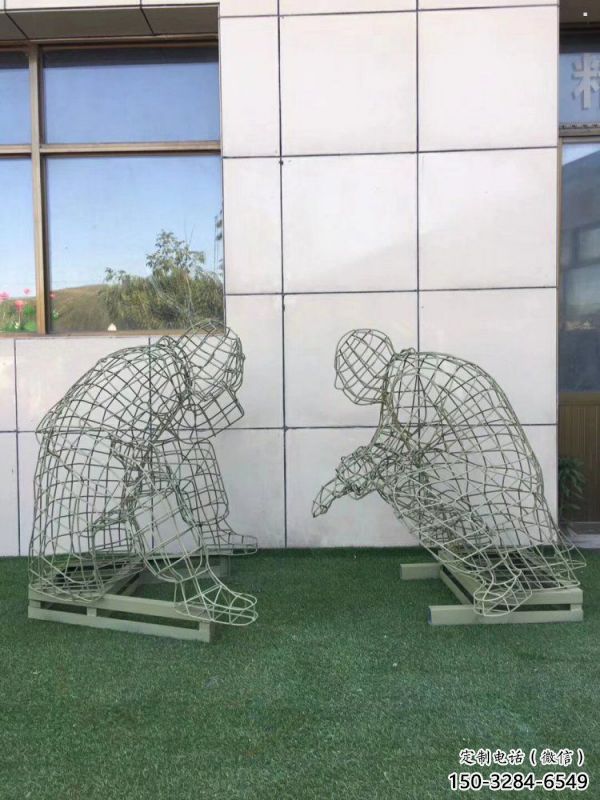 阜新鏤空對弈雕塑標準，廣場雕塑，鐵藝民俗人物雕塑供給