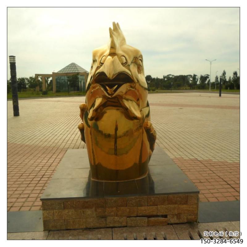 錫林郭勒盟不銹鋼生肖雕塑，鍍鈦工藝，公園廣場戶外擺放