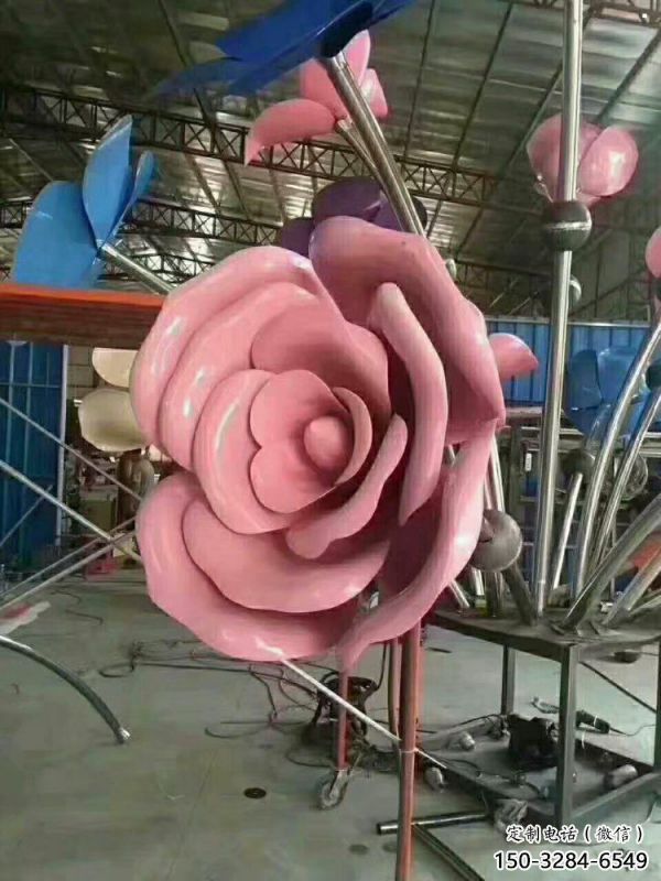 永寧牡丹花雕塑工廠優選，城市裝飾，牡丹花花朵雕塑供給