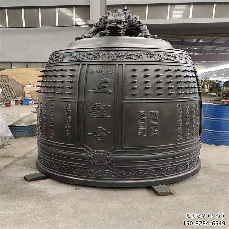 彭陽三圣寺銅鐘雕塑-鑄銅鐘雕塑-平直形結構