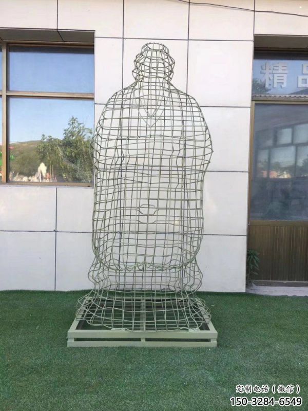 德州鏤空孔子雕塑訂做，景區雕塑，鐵藝古代人物雕塑定價