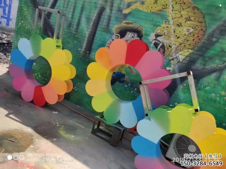 寶雞金銀花雕塑廠家，景區雕塑，城市不銹鋼金銀花雕塑