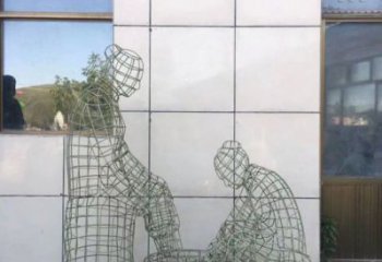 新余鏤空孝道雕塑通用，街景小品，鐵藝洗腳雕塑制造