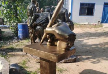 大武口手握鋼筆雕塑，街道標(biāo)識，玻璃鋼手握鋼筆雕塑廠家