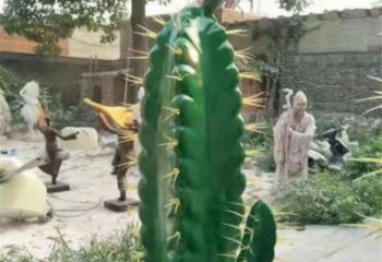 鹽池庭院仙人球雕塑