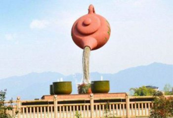 雜多公園天壺雕塑工廠，不銹鋼材質(zhì)，圓雕形式