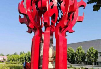 城北火球雕塑，精神堡壘火球雕塑落地展示