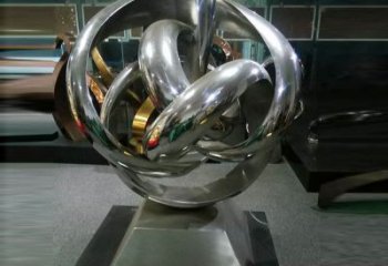 安康地產(chǎn)雙環(huán)雕塑定做，城區(qū)小品，景觀不銹鋼雙環(huán)雕塑定價(jià)